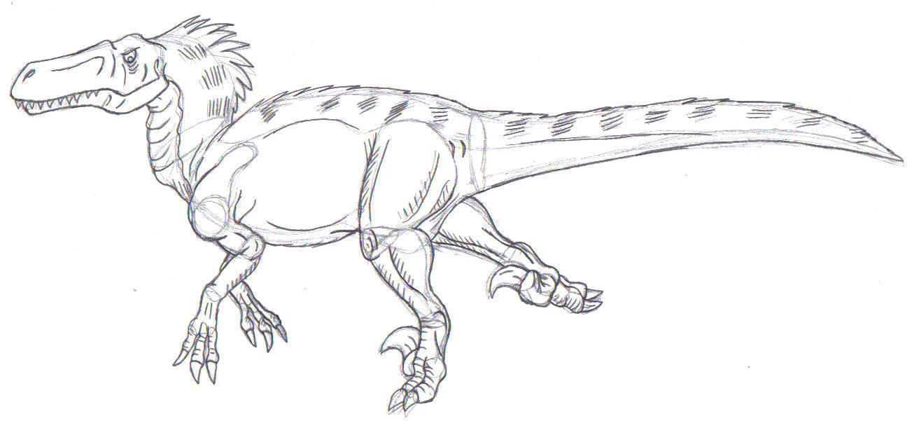Utah Raptor Outlines Utahraptor sketch by Bluedramon on DeviantArt