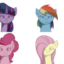 Ponies, Please- Mane 6 Face Sprites