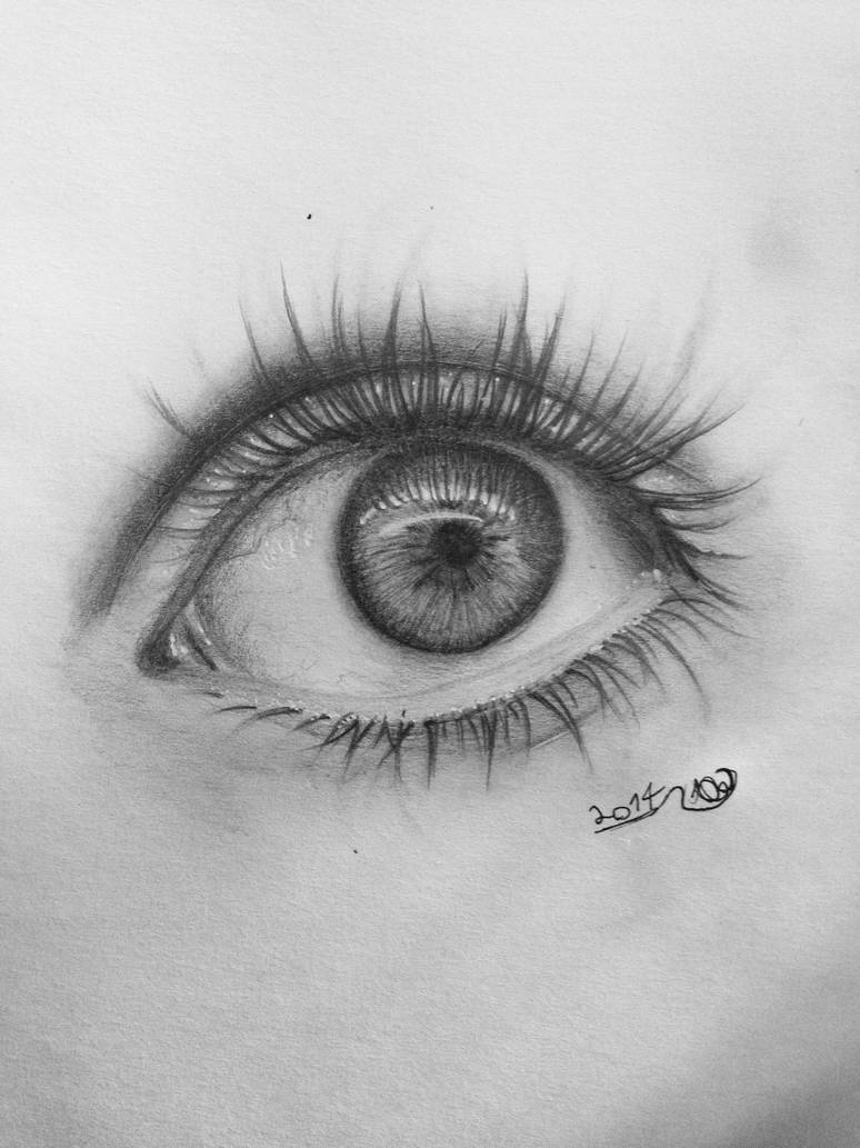 realistic eye sketch