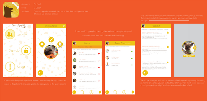 Pet Feed App UI Design