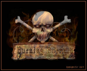 Burnign Borders skull