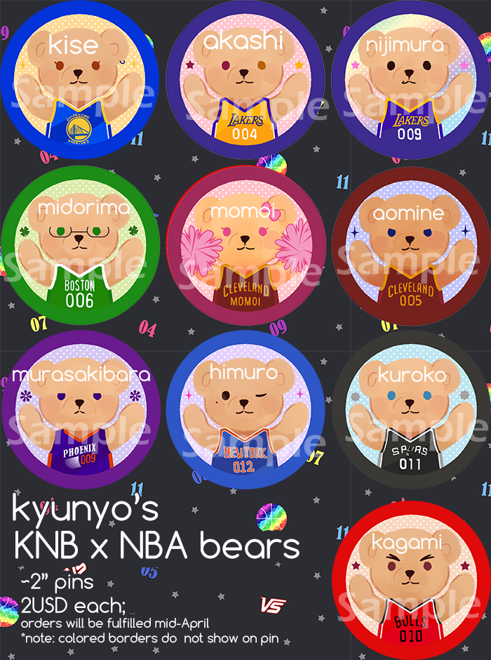 KNB x NBA Bear Pins