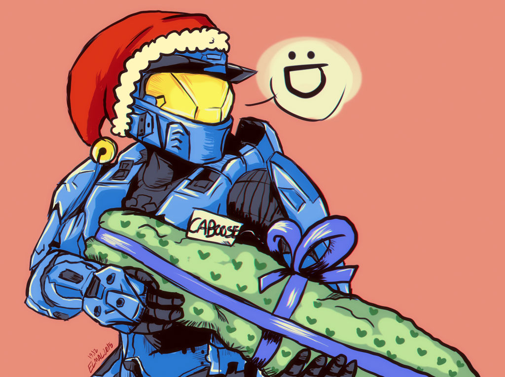 Halo Rvb Drawing Caboose rvb Christmas by hummeri9 on DeviantArt