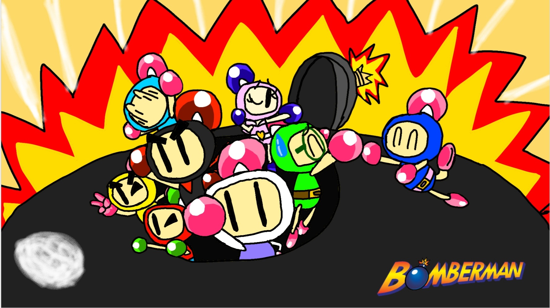 My fan art of that boss from Super Bomberman 2 : r/bomberman