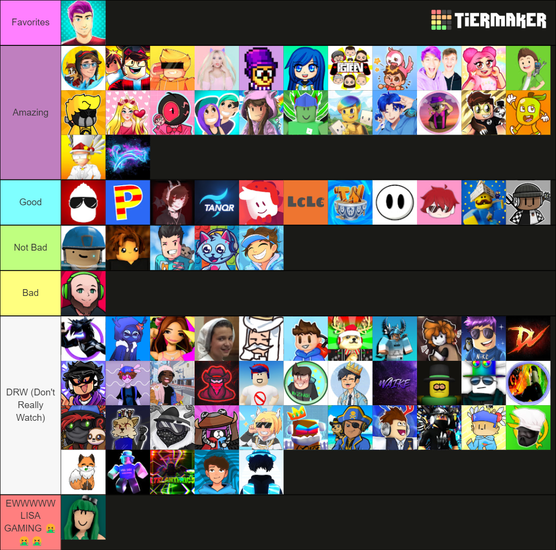 roblox game tier list (but better) (you can still scream at me in the  comments)