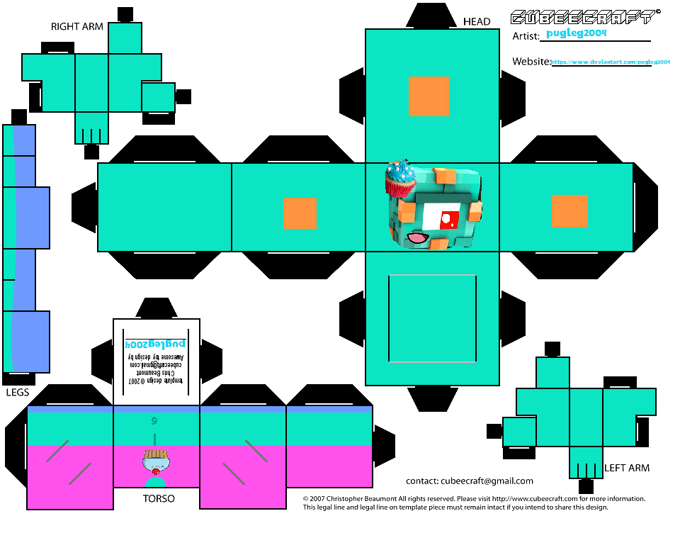 Steve - Printable Minecraft Steve Papercraft Template