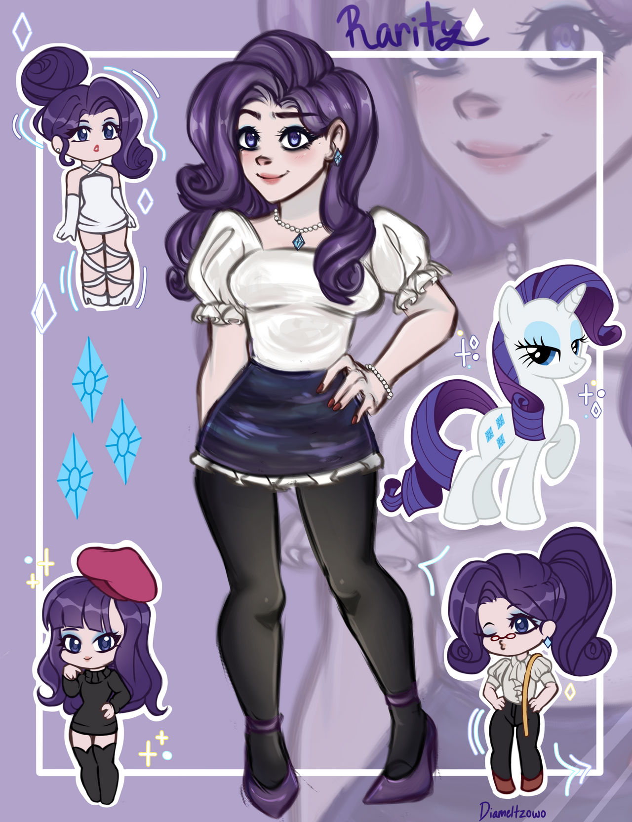 Humanized Rarity by Diameltzowo on DeviantArt