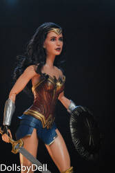 OOAK repaint  Gal Gadot ~ Wonder Woman battle