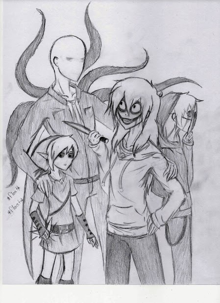 CreepyPasta Jeff, Ben, Slenderman, Jack