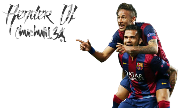 Render de Neymar y Dani Alves