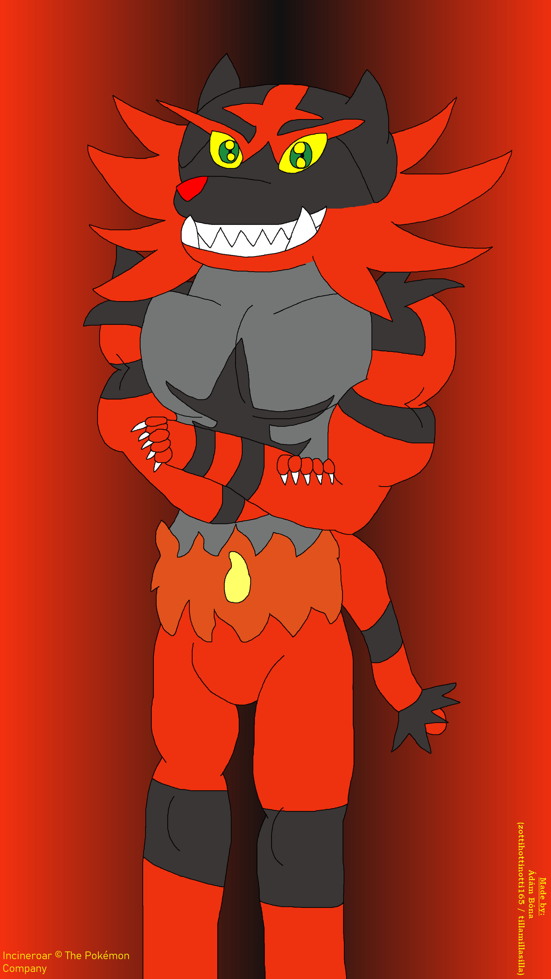 Pink Ink Incineroar Incineroar (Pokemon) by tillamillasilla on DeviantArt