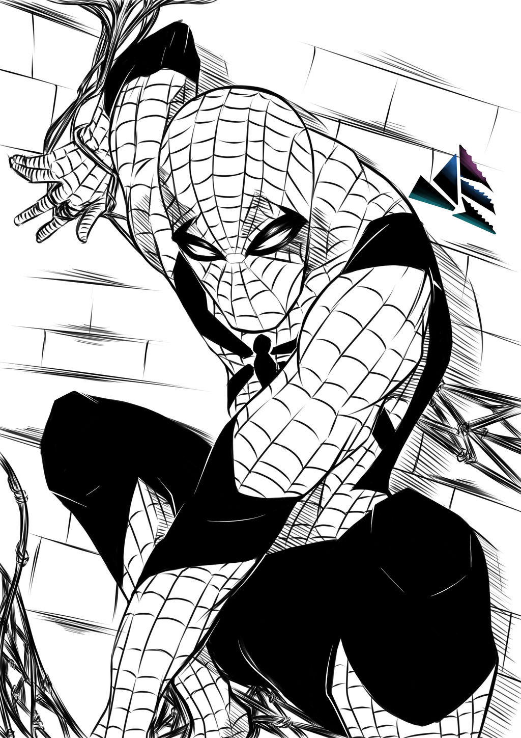 Spiderman a blanco y negro by EdgarGaytan on DeviantArt
