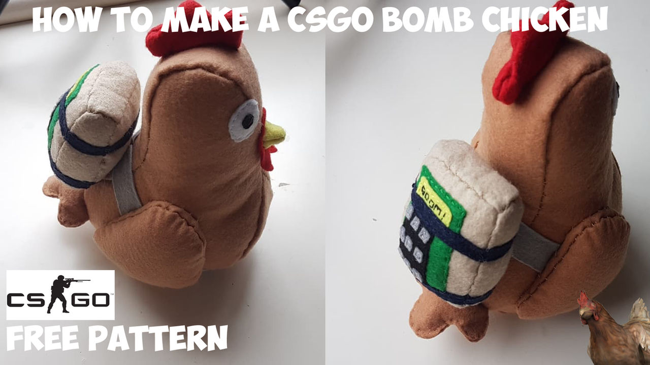 I made a csgo bomb chicken plushie! by witchcraftyYT on DeviantArt