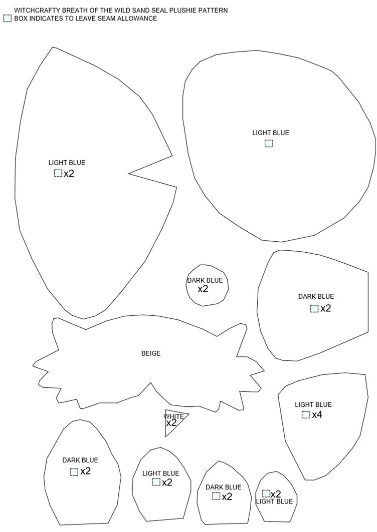 Legend of Zelda Breath of the Wild Sand Seal Plush by witchcraftyYT on Legend of Zelda Breath of the Wild Sand Seal Plush by witchcraftyYT on