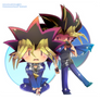 Yugi and Yami~! + SPEEDPAINT