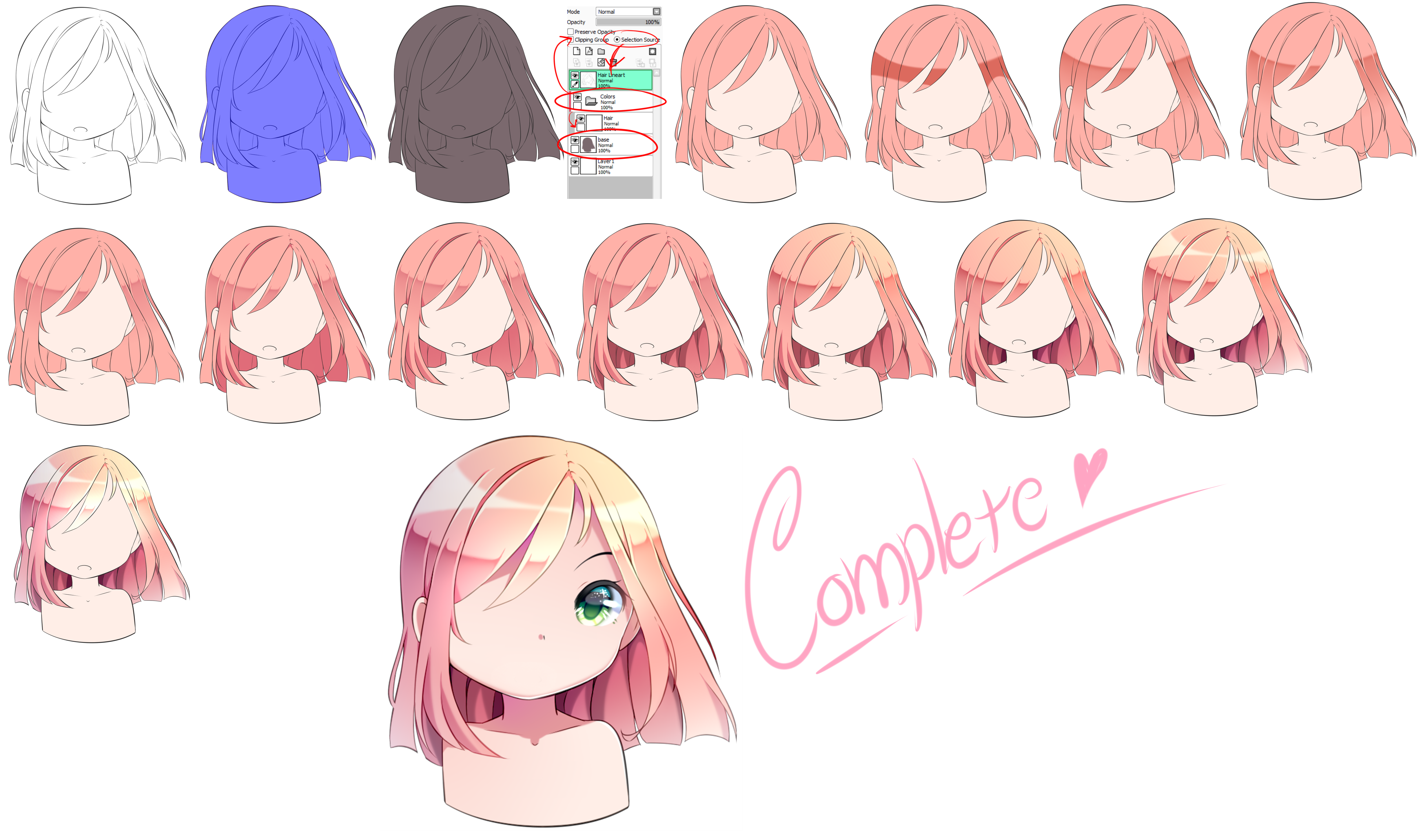 Takymi Hair Coloring  Anime hair color, Anime art tutorial, Anime drawings  tutorials