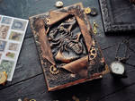 Polymer clay cover notebook with scorpio