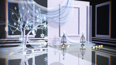 [MMD/DL] Snowflake stage! [stage/dl] by BrightShadowMMD