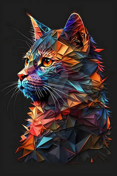 Triangle cat abstract