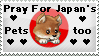 Pray For Japans Pets too stamp