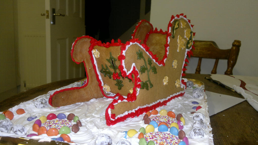 Finished Gingerbread sled