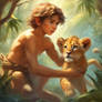 Young korak and Small Lion Cub (1)