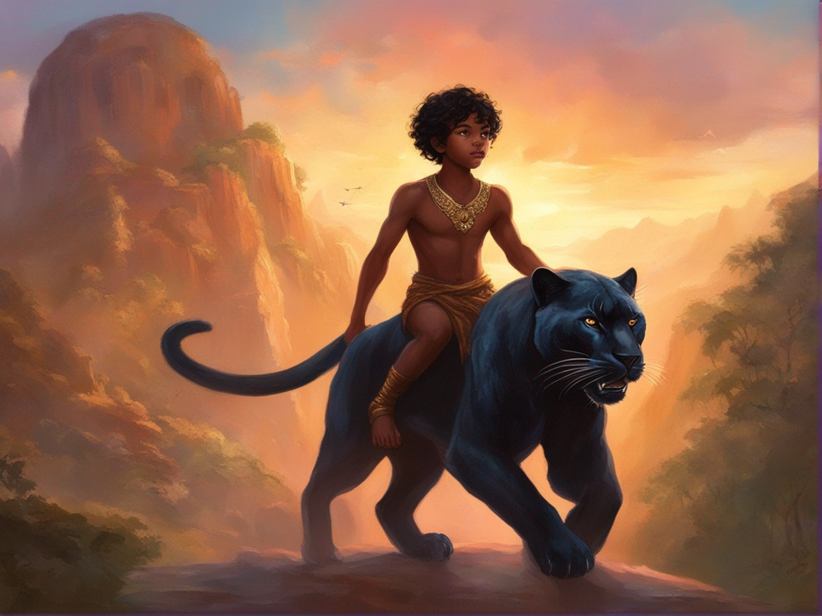 Bagee Rani Mowgli Riding Bagheera 2 by ZENART07 on DeviantArt