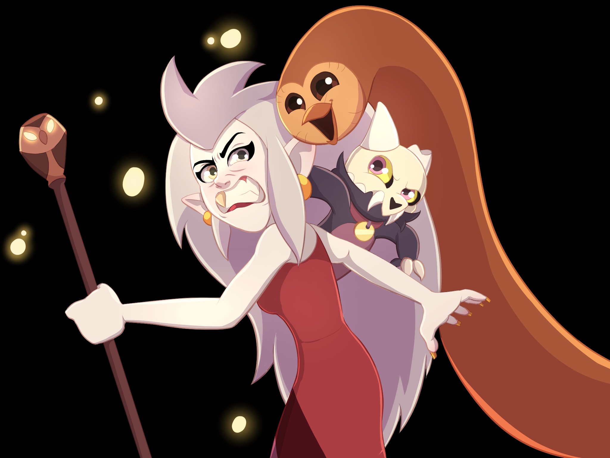 Eda Clawthorne, King, Hooty by orlandimatthew on DeviantArt