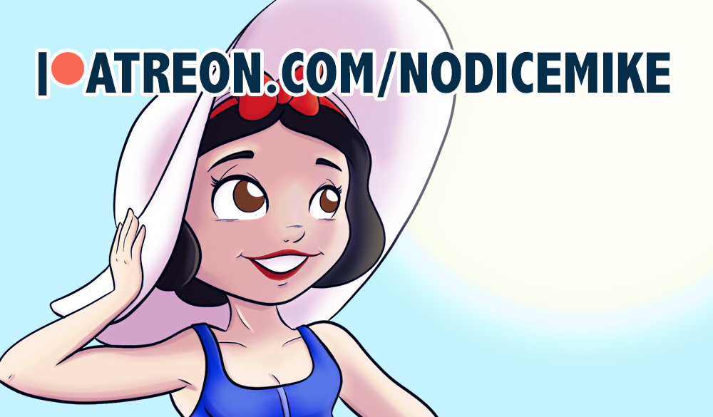 Snow White Swimsuit Illustration on the Patreon by NoDiceMike
