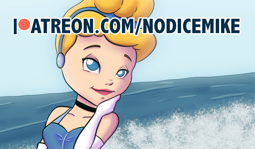Cinderella Swimsuit Illustration on the Patreon! by NoDiceMike