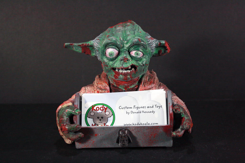 Zombie Yoda Business Card Holder