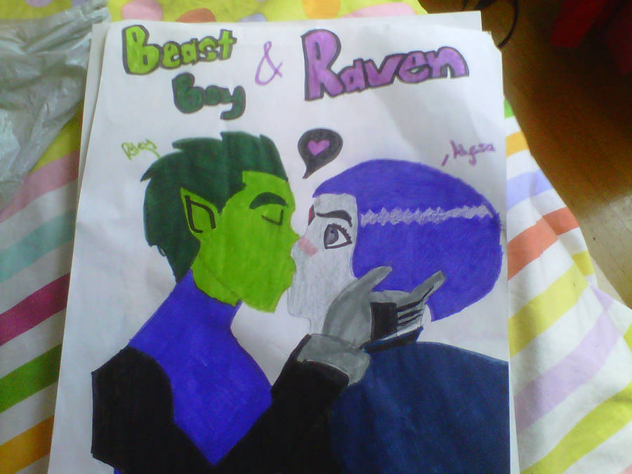 Beast Boy and Raven Love by JessiJayWillis