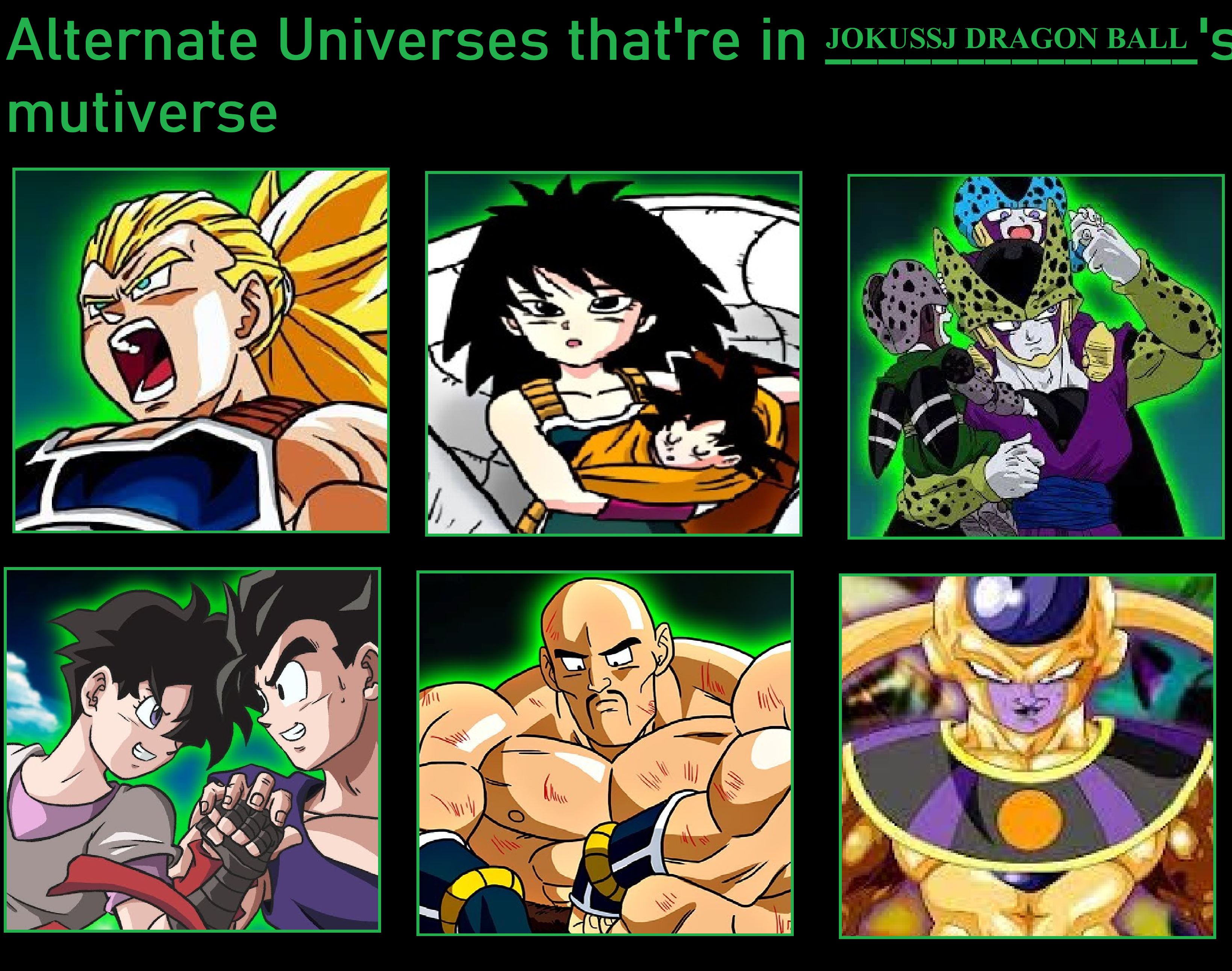 Hopeful DB multiverse visual explanation : r/dbz