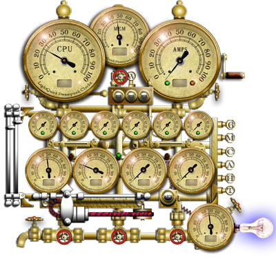 Steampunk Resource Monitor Icon