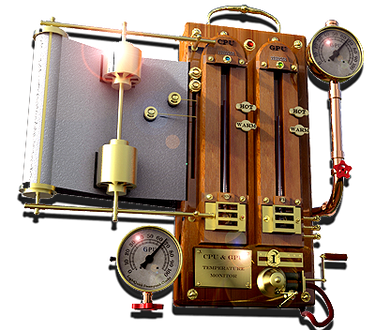 Steampunk CPU/GPU Thermometer icon