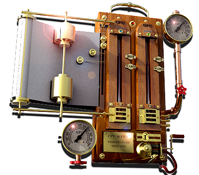 Steampunk CPU/GPU Thermometer icon by yereverluvinuncleber
