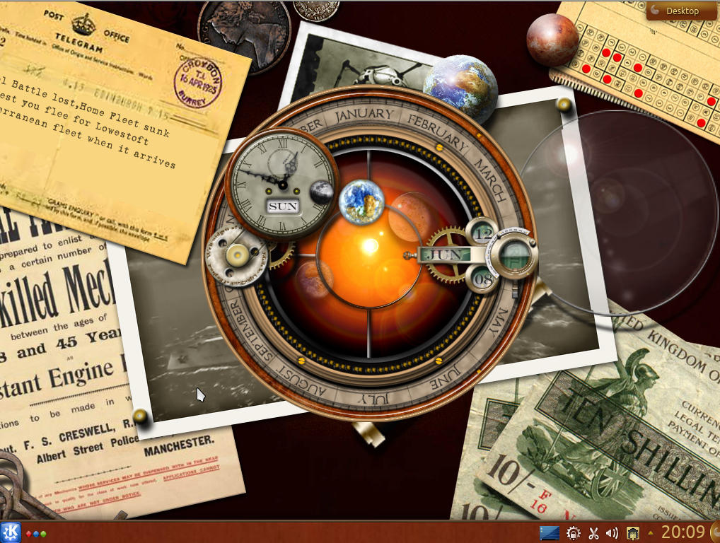 Steampunk Linux Plasmoid Kubuntu Desktop by yereverluvinuncleber on ...