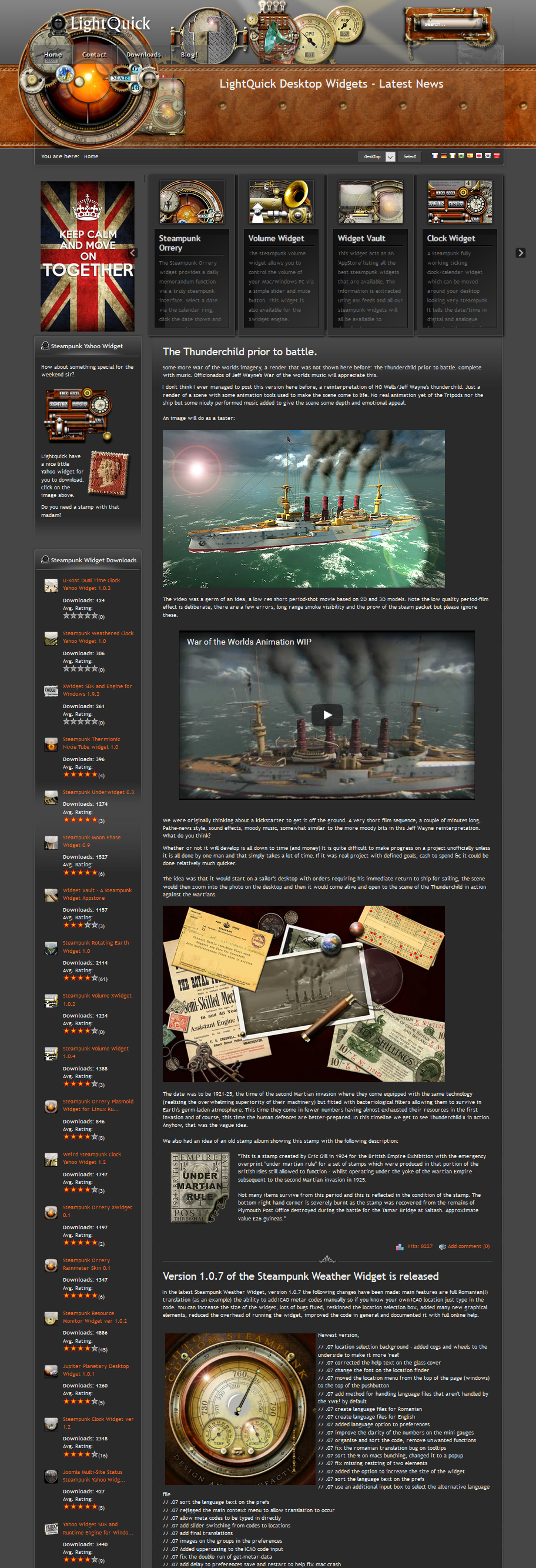 My Steampunk Widget site - come visit it!