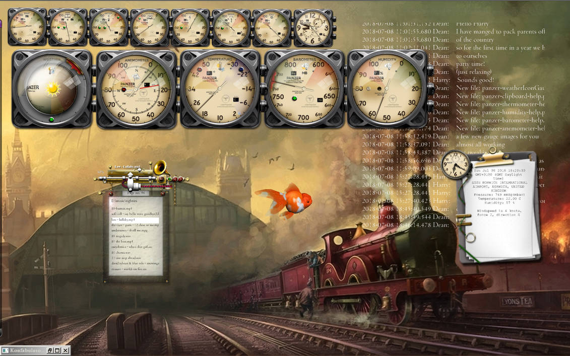 Current desktop - steamy with new gauges by yereverluvinuncleber