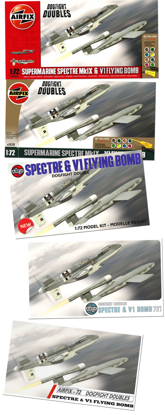 Airfix Supermarine Spectre and V1 Flying Bomb by yereverluvinuncleber