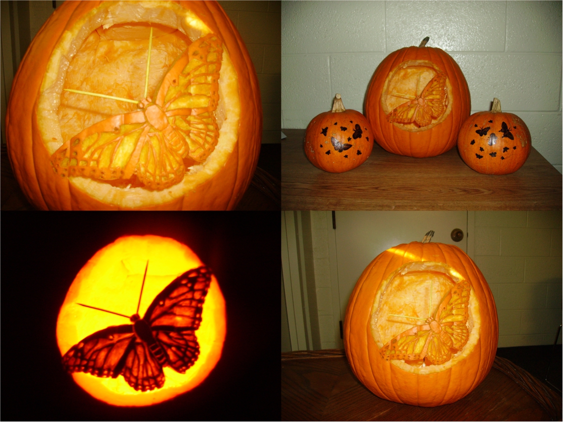 Butterfly Jack-O-Lantern