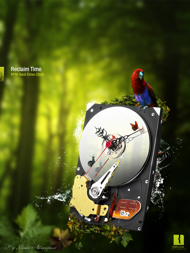 RPM HDD Clock -Advertisement by Uribaani