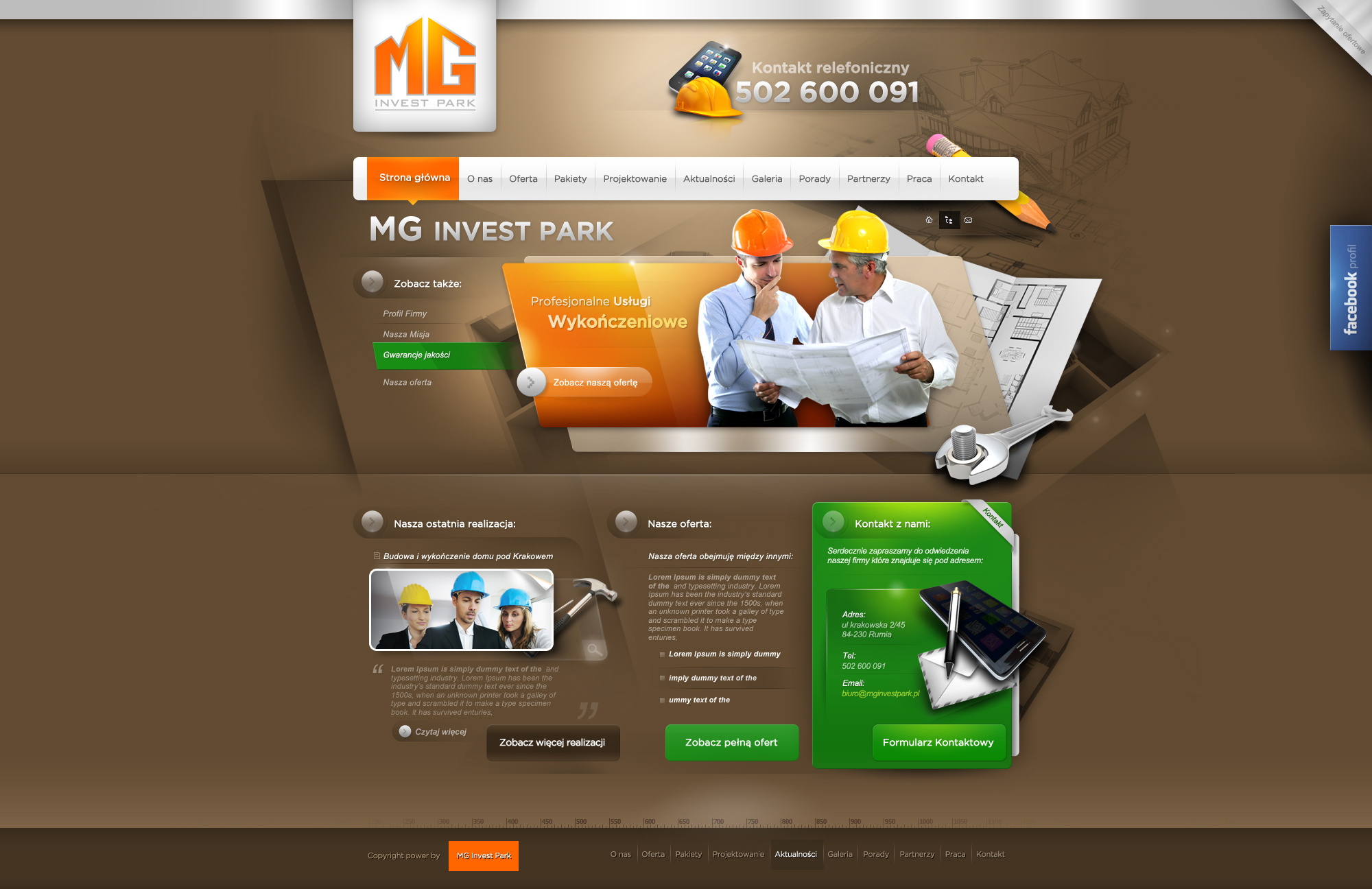 MG invest park  - home page