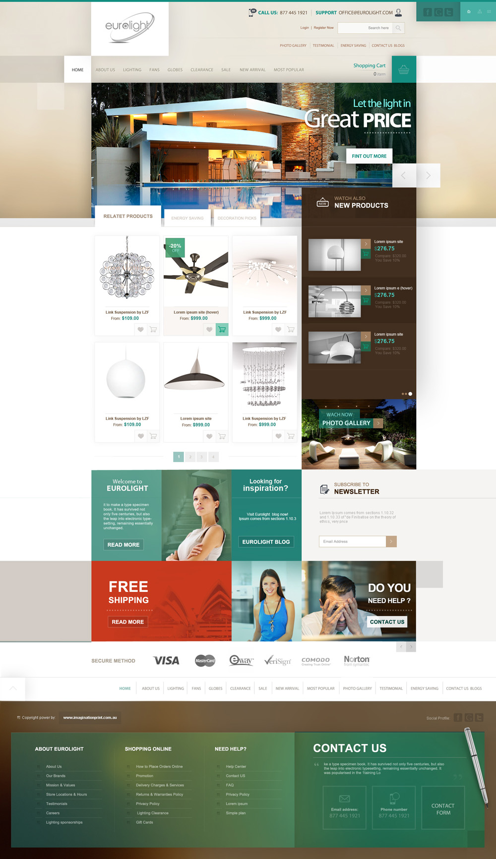 Eurolight - responsive stre webdesign