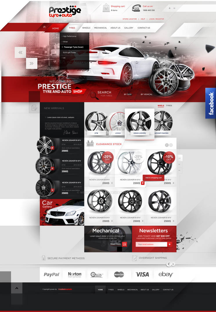 prestige tyre and auto - shop design by webdesigner1921 on DeviantArt