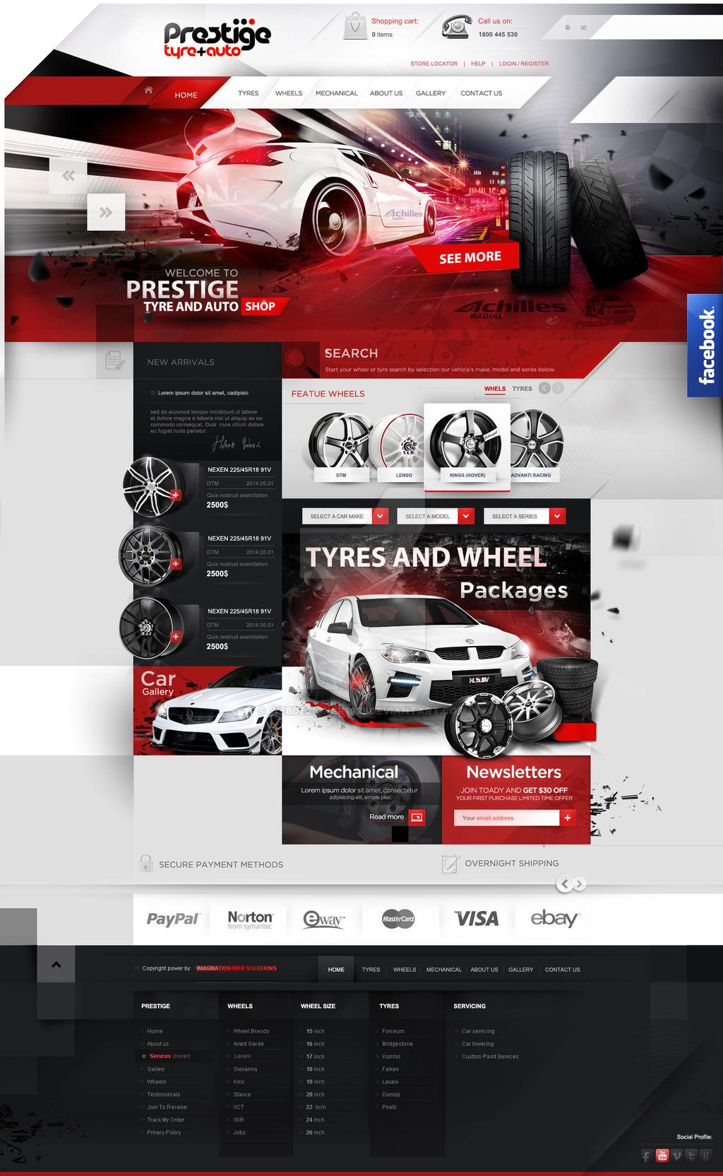 prestige tyre and auto - shop design