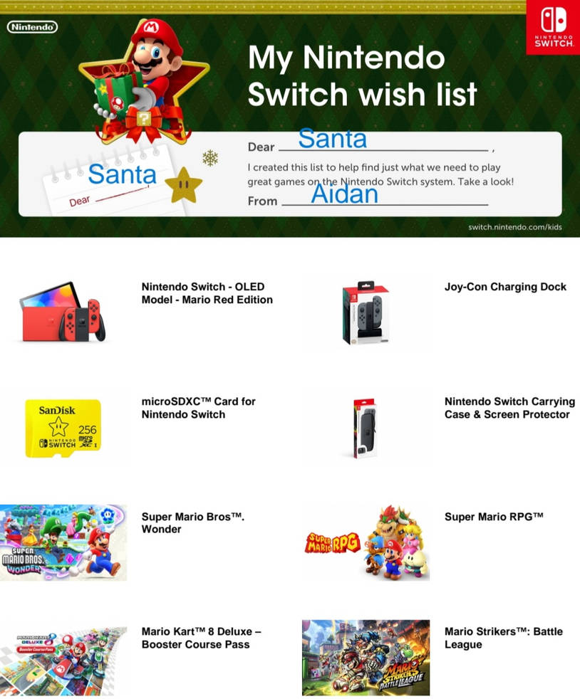 My Nintendo Switch Wishlist 2023 by AidanYeckley09 on DeviantArt