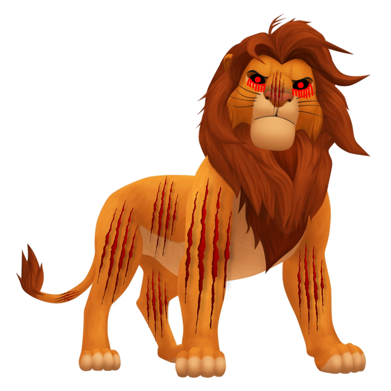 Simba Anthropomorphized Demented Simba by AidanYeckley09 on DeviantArt