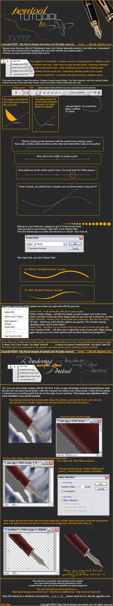 Pentool Tutorial By David. by david-designs