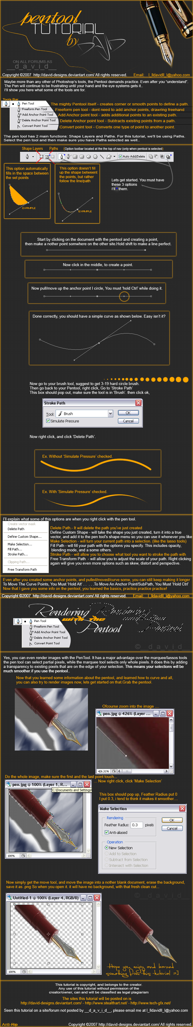 Pentool Tutorial By David. by david-designs